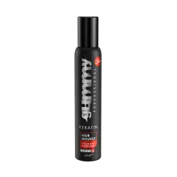 GUMMY - ESPUMA / MOUSSE volume build & ULTRA HOLD enriquecida con KERATINA 225ml.